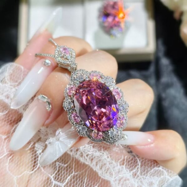 Pink diamond jewelry,vintage jewelry,necklace,ring,earrings