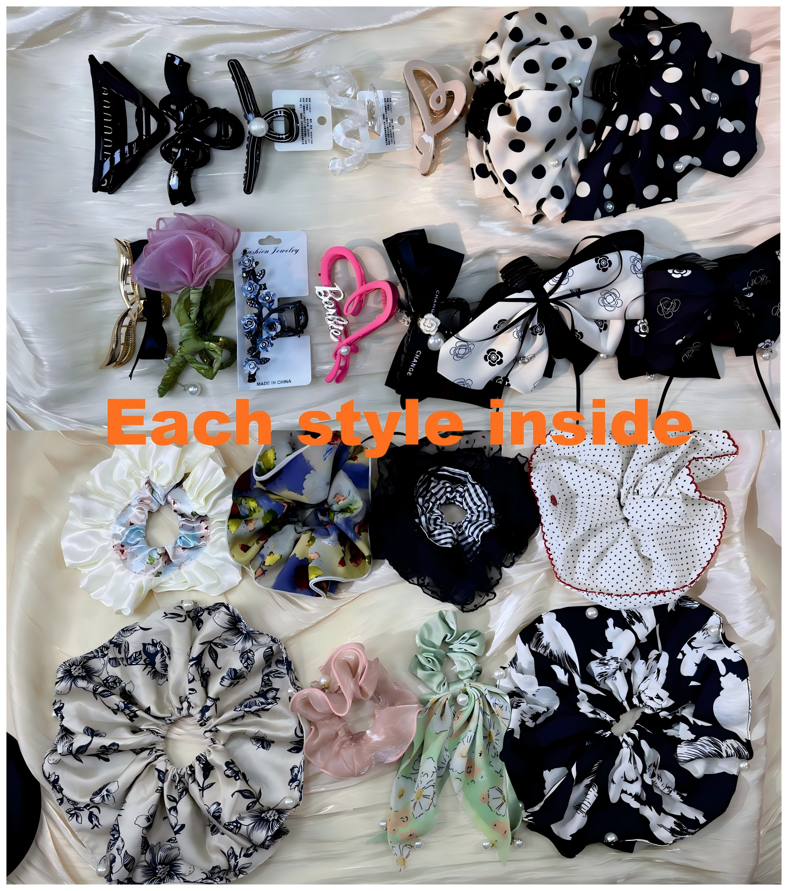 WPS拼图0(1) XXL scrunchies ,Hair clips ,Mystery bags